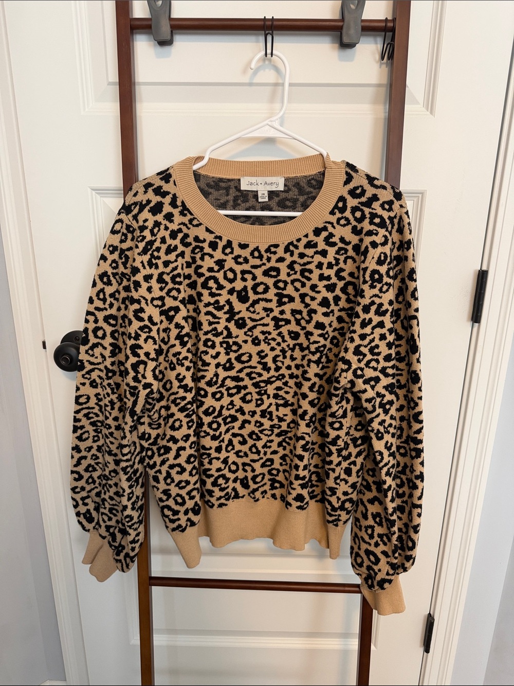 Tan Leopard Crewneck Sweater
